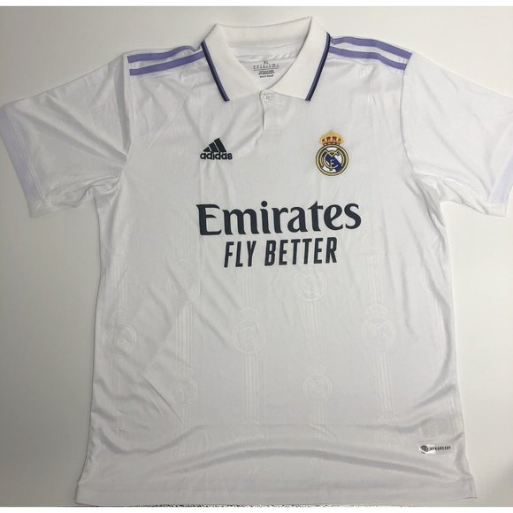 ADIDAS Emirates Fly Better Soccer Football Jersey Shirt Maillot Sz XL White - Picture 1 of 10